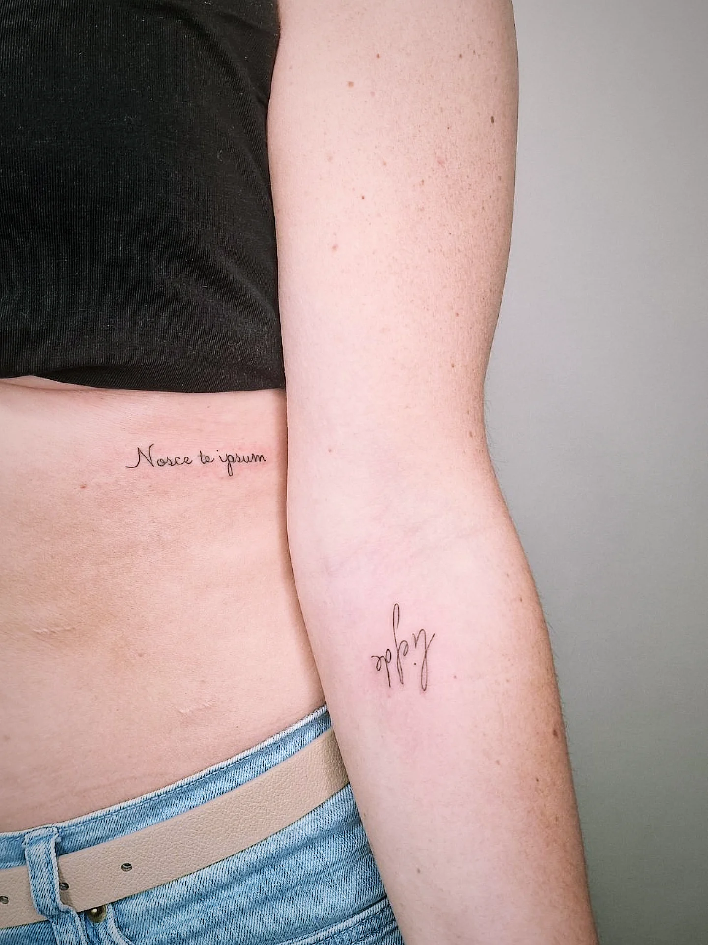 Handgeschreven fineline tattoos
